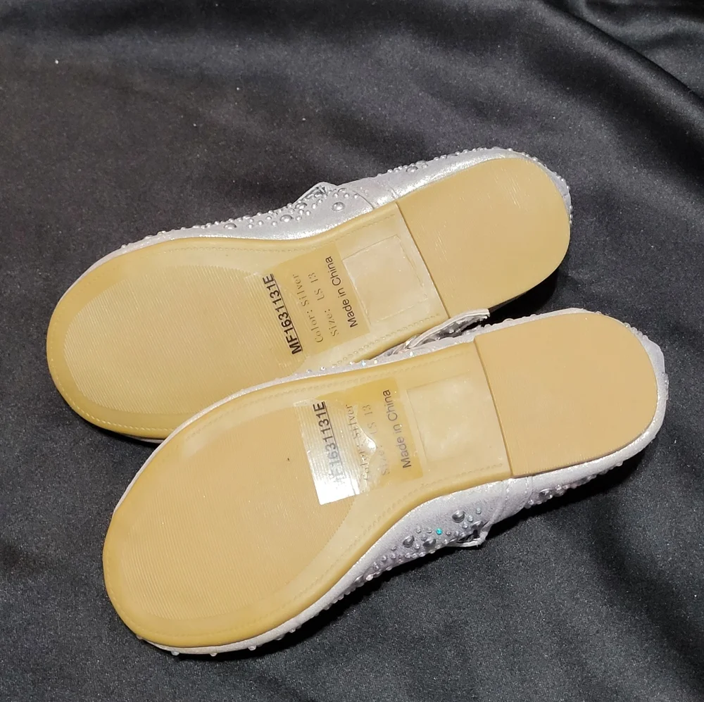 New Silver Dress Shoes~The Doll Maker~Pageant~Princess~Wedding~Christmas~Size 13